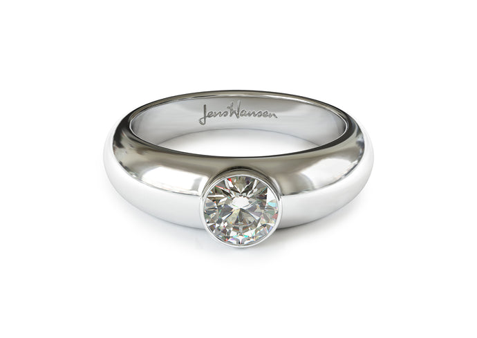 JW73 Diamond Ring, White Gold & Platinum