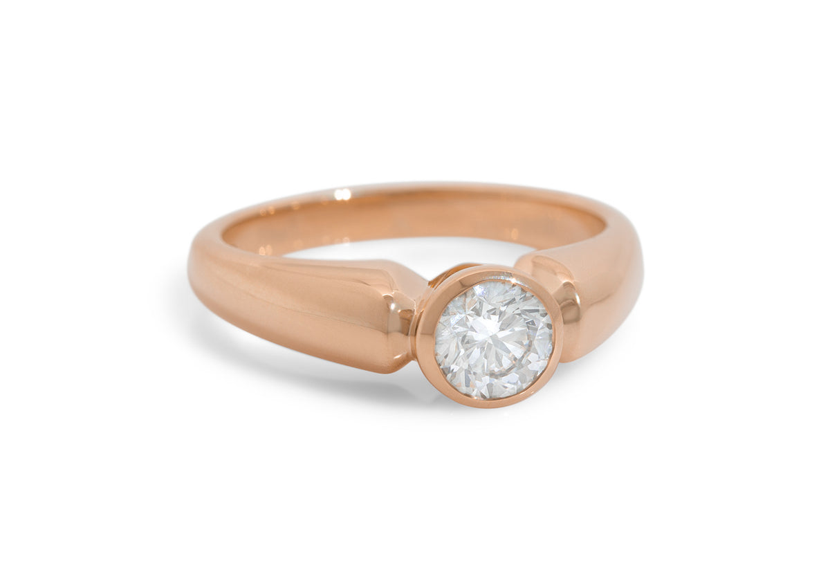 JW78 Diamond Ring, Red Gold