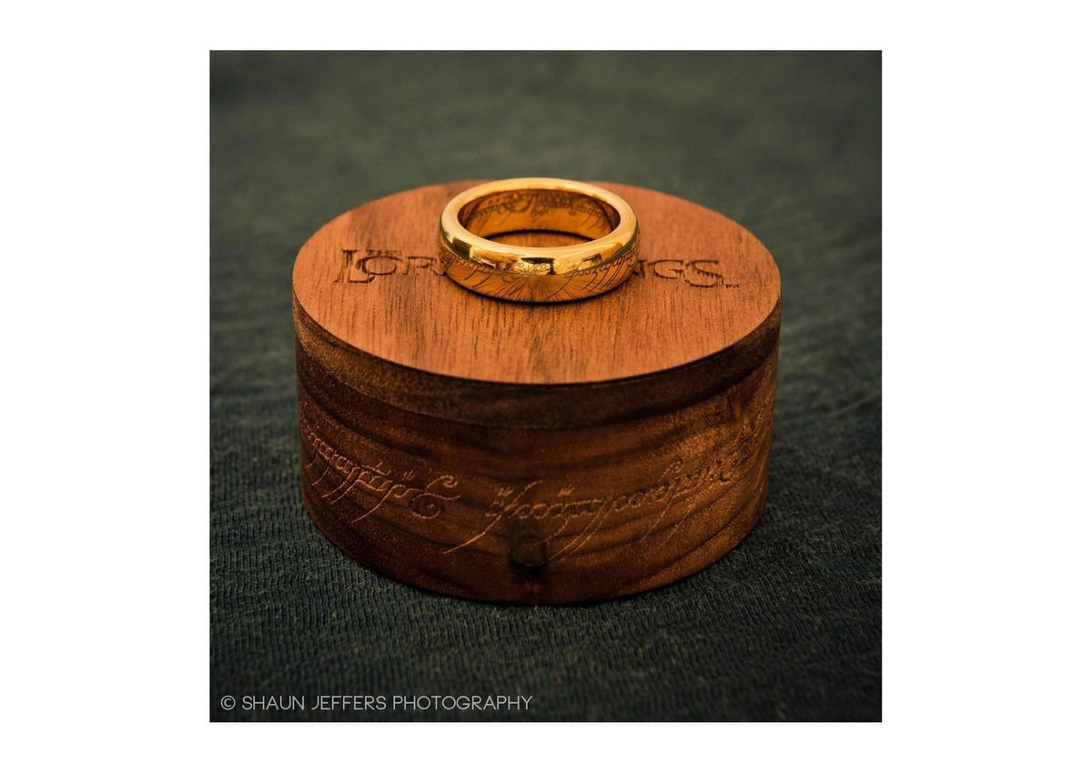 thumbnail image 2 of Atomic Jewelry Lord Of The Rings Tungsten Ring - The One Ring Darkness Black Edition 2 of 14