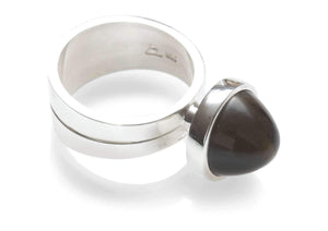 2008 Foundation Release Sterling Sliver Ring with Cabochon Tiger Eye   - Jens Hansen