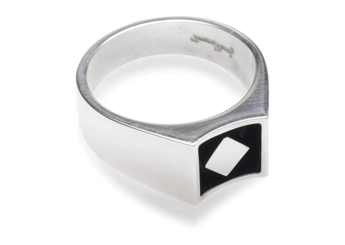 2008 Foundation Release Sterling Silver Oxidised Cut Away Ring   - Jens Hansen - 1