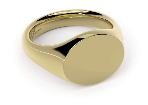 Landscape Signet Ring, Yellow Gold