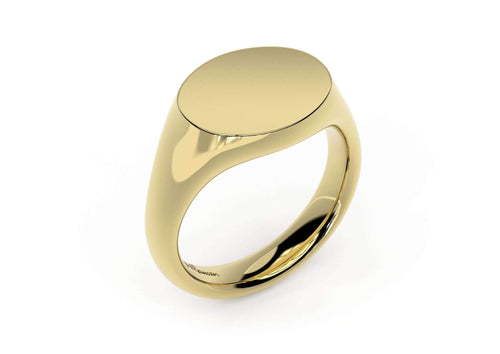 Landscape Signet Ring, Yellow Gold