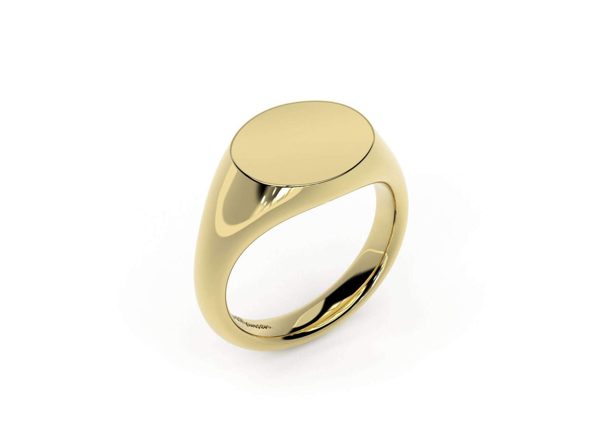 Landscape Signet Ring, Yellow Gold