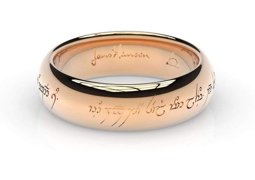 Little Elvish Love Ring Red Gold   - Jens Hansen