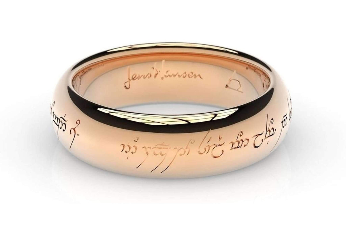 Little Elvish Love Ring Red Gold