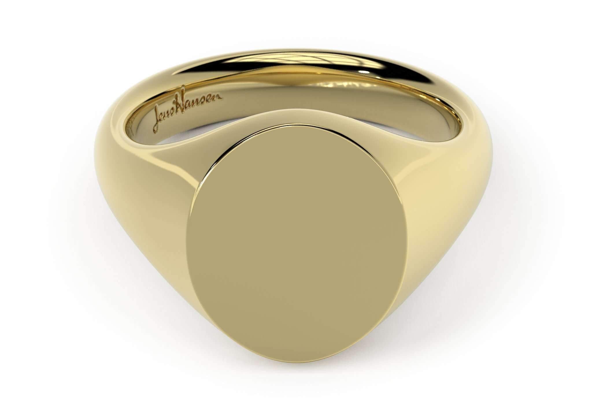 Oval Signet Ring, Yellow Gold – Jens Hansen