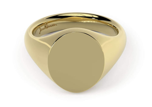 Oval Signet Ring, Yellow Gold