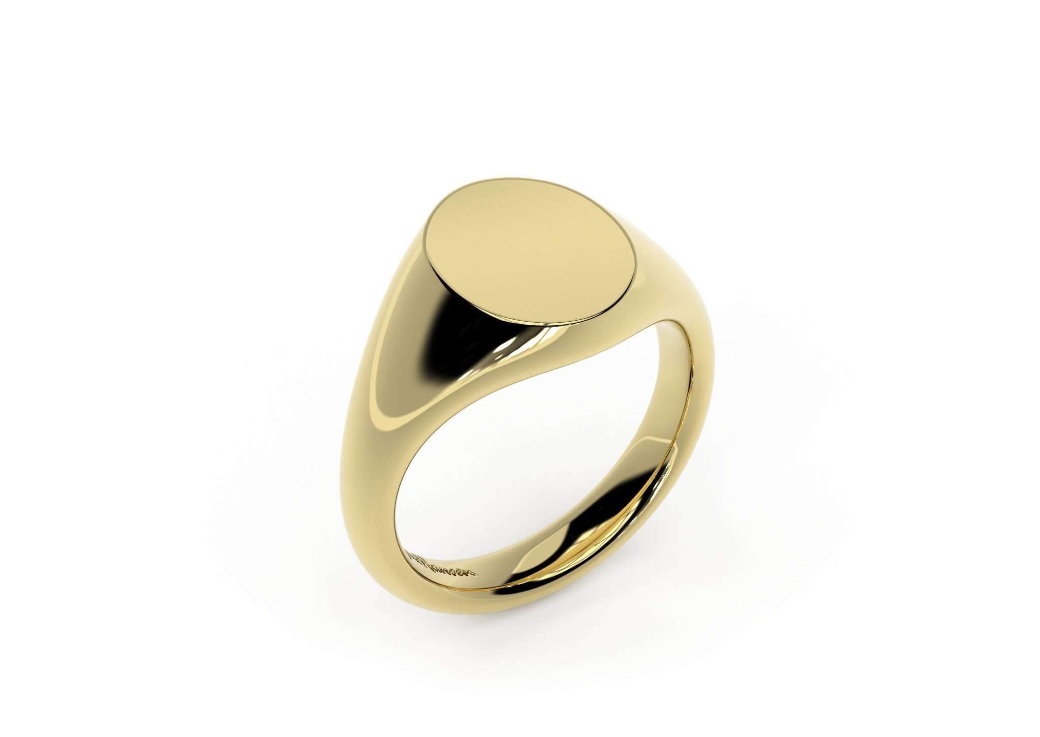 Oval Signet Ring, Yellow Gold – Jens Hansen