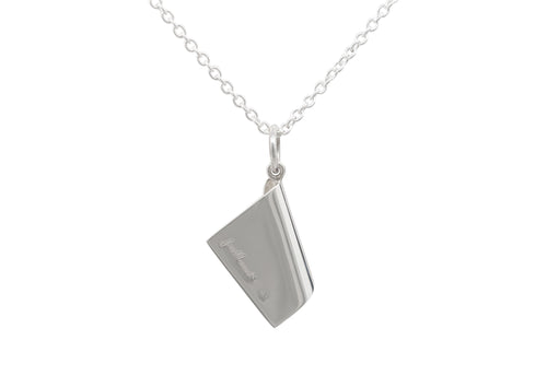 Folded Drop Pendant, Sterling Silver