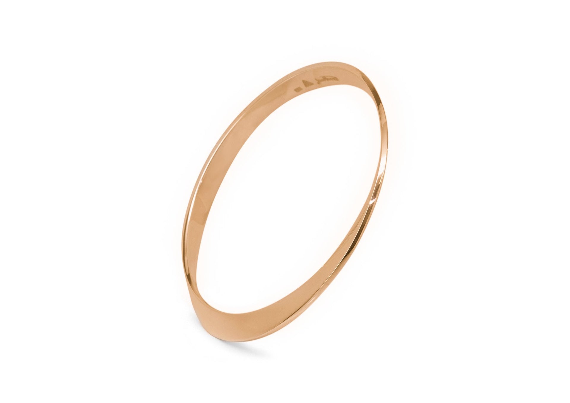 Möbius Twist Bangle, Red Gold