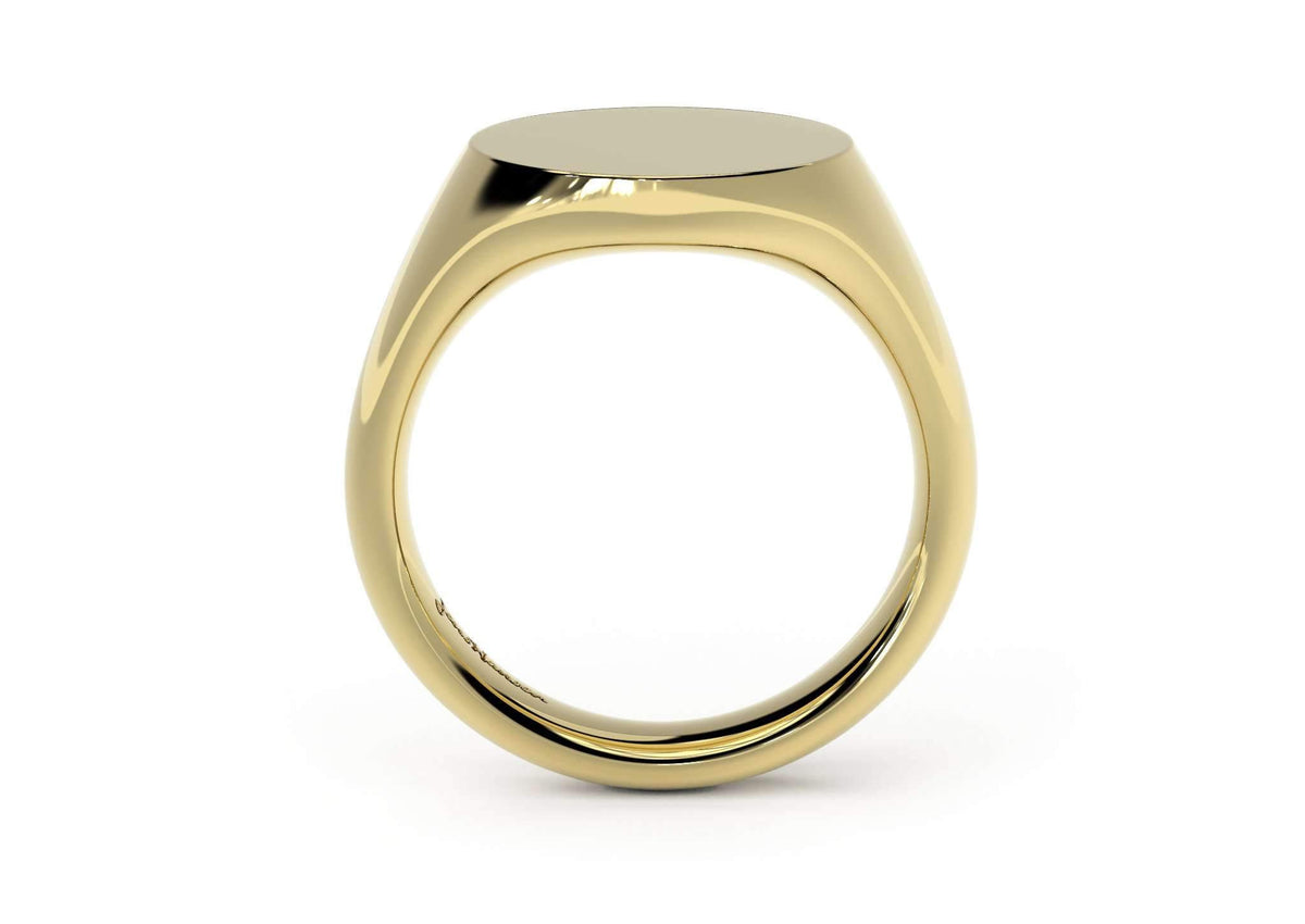 Round Signet Ring, Yellow Gold