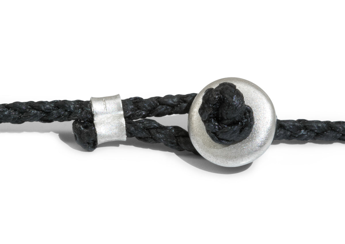 Wax Cord with Toggle, Sterling Silver