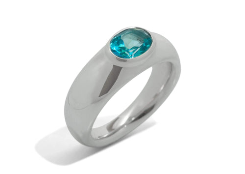 JW102 Gemstone Ring, Sterling Silver