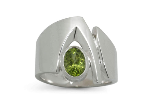Signature Gemstone Ring, Sterling Silver