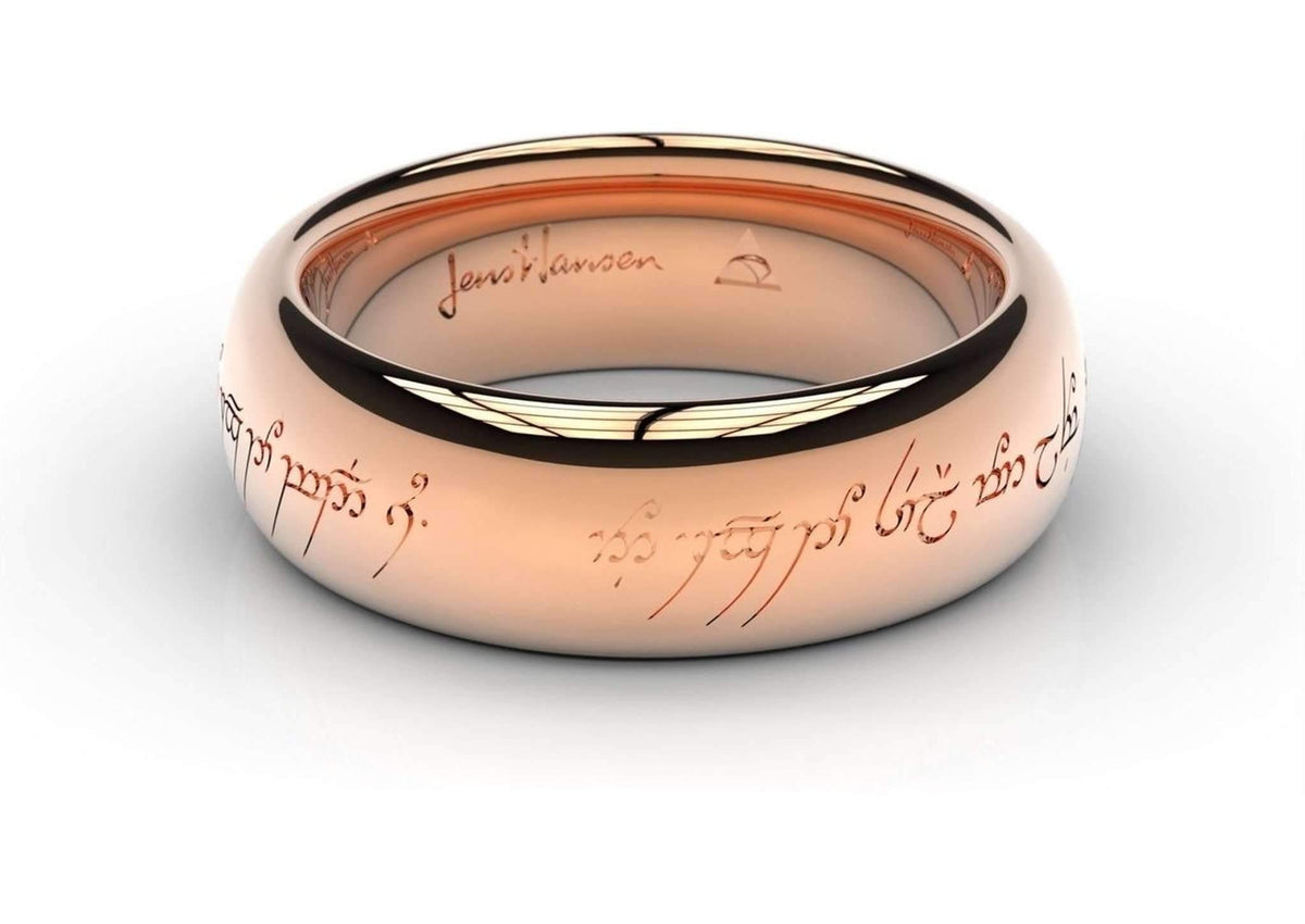 Elvish Love Ring Red Gold