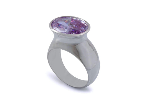 Bold Gemstone Dress Ring, Sterling Silver