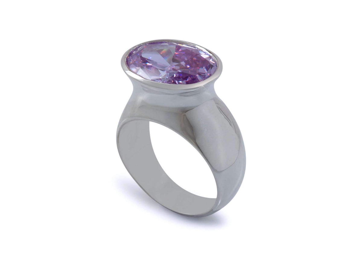 Bold Gemstone Dress Ring, Sterling Silver