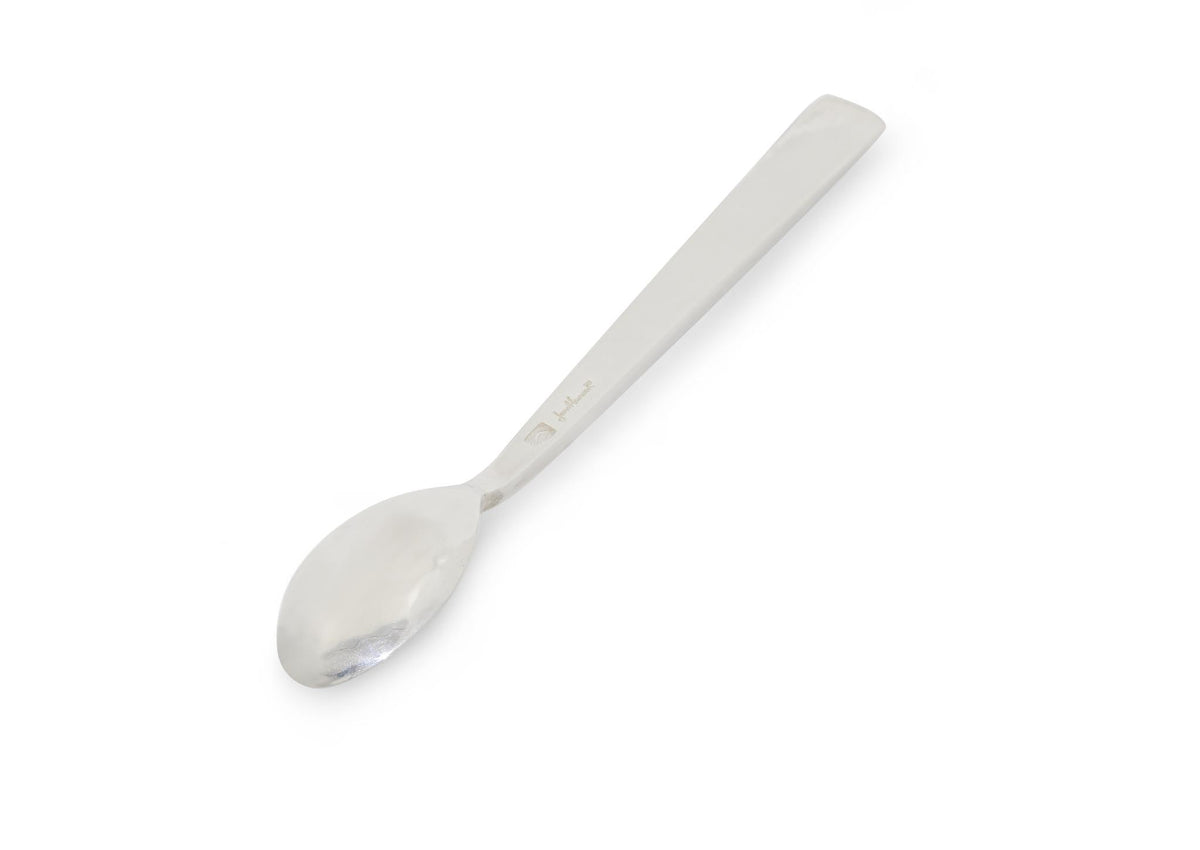 Long Flat Handle Spoon, Pure Silver