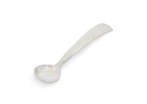 Knife Edge Curved Handle Spoon, Pure Silver