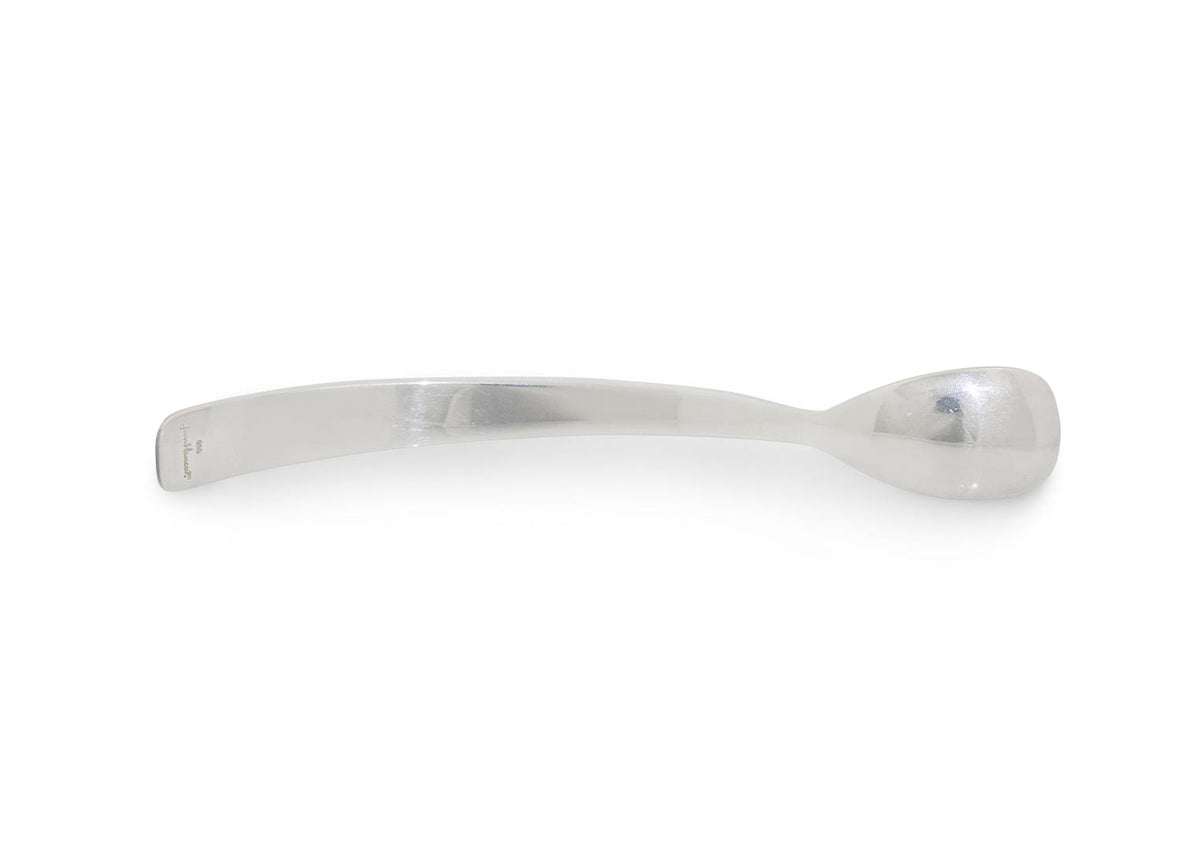 Long Curved Handle Spoon, Pure Silver