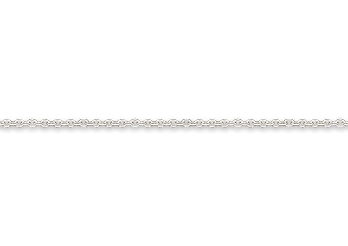 Fine Cable Chain, White Gold