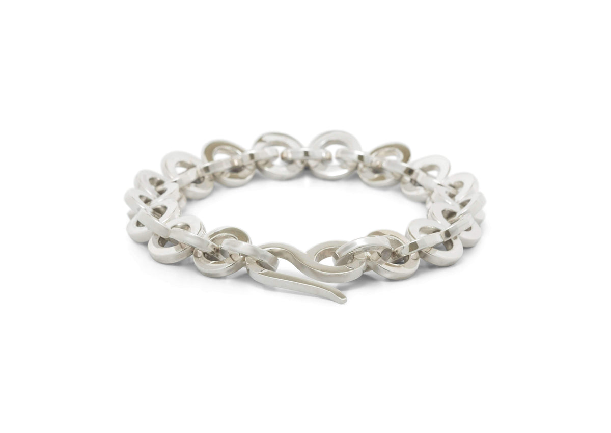 Flat Link Bracelet, Sterling Silver