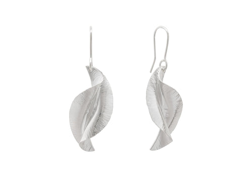 WIII Spring Leaf Earrings, Pure Silver