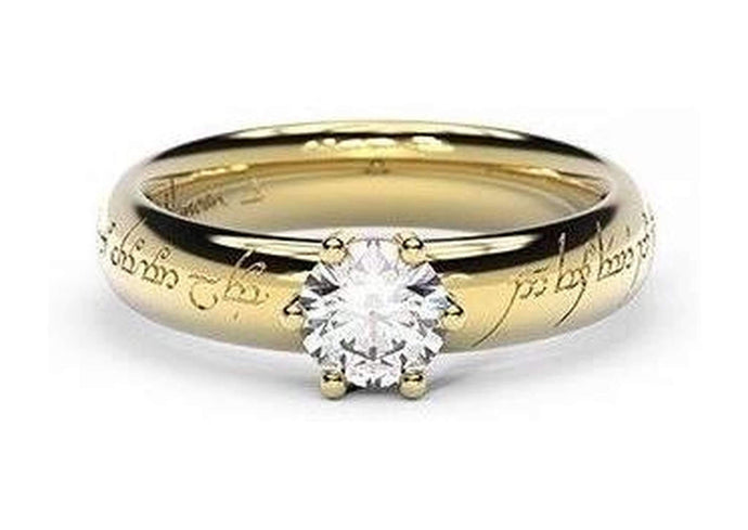 Classic Elvish Engagement Ring, ~.50ct 14ct Yellow Gold