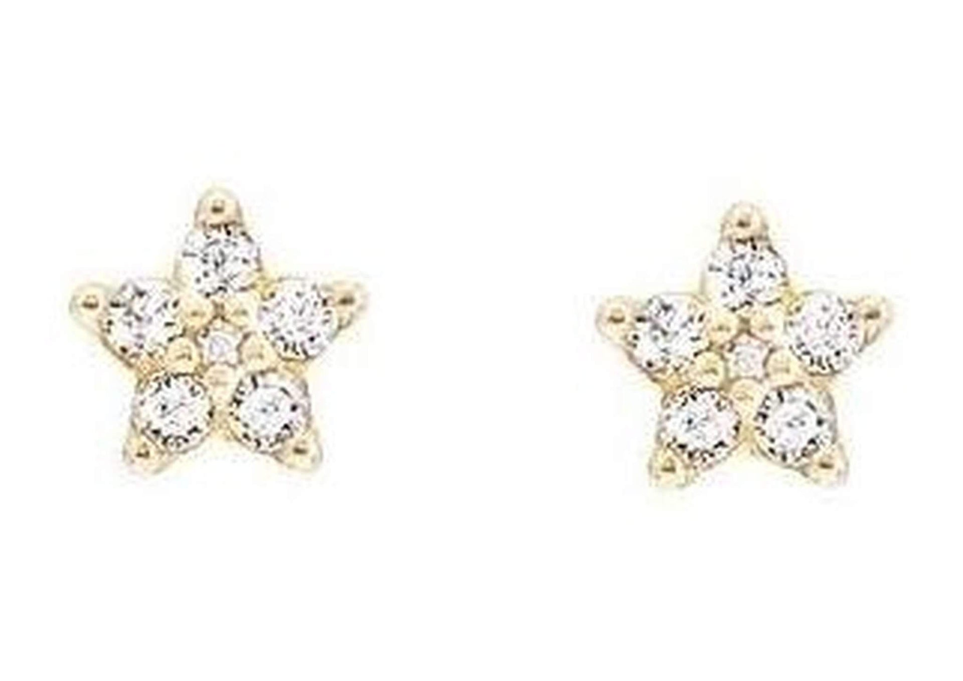 Shooting Stars earrings in 18K yellow gold with pavé and diamonds TW.VS