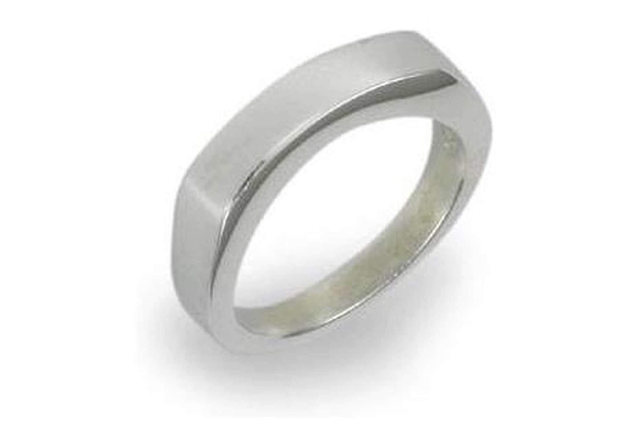 Block Ring with Curve, Sterling Silver – Jens Hansen
