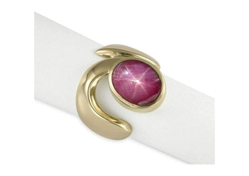 9ct Gold & Simulated Star Ruby   - Jens Hansen