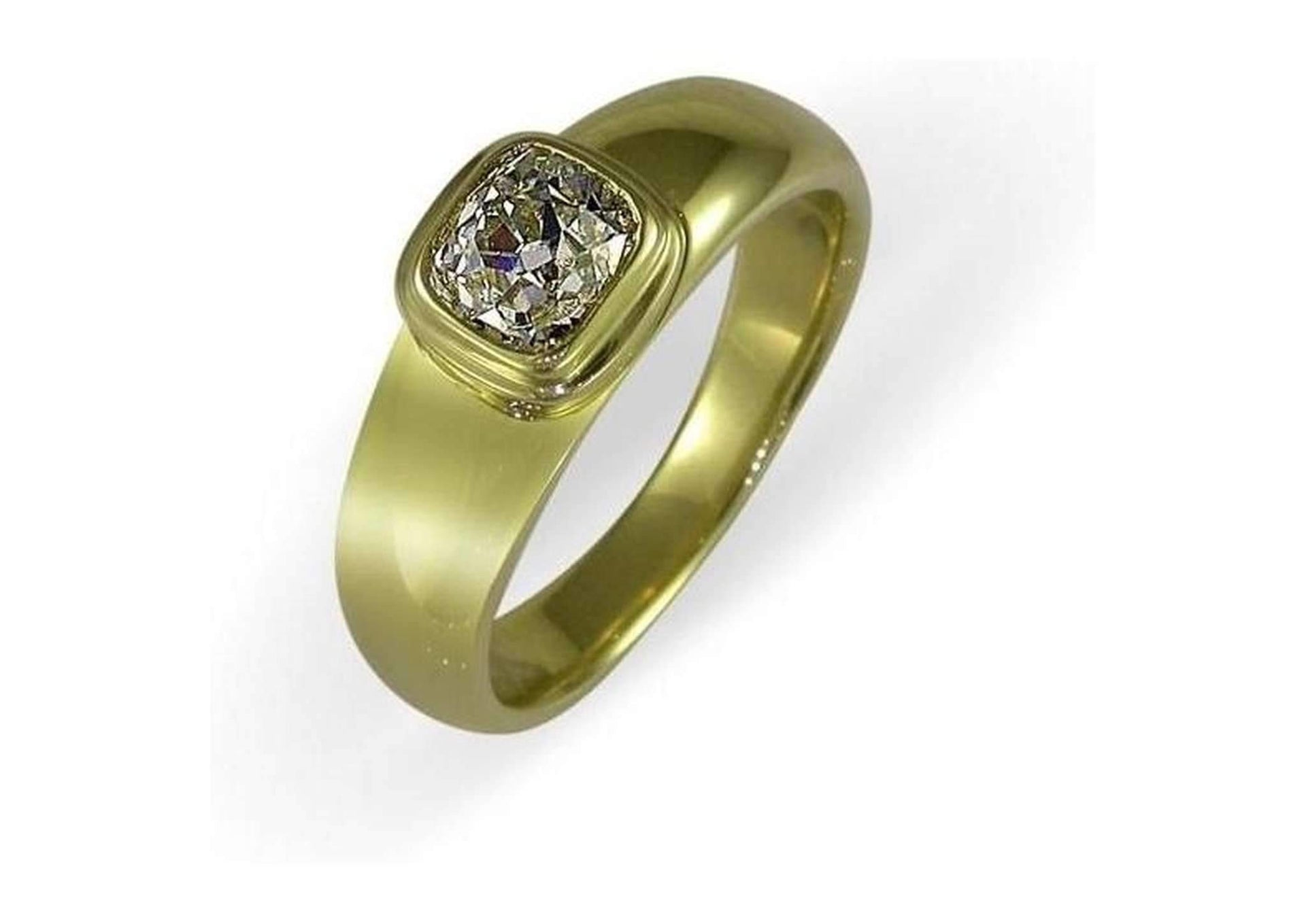 18ct Gold & Cushion Diamond Ring   - Jens Hansen