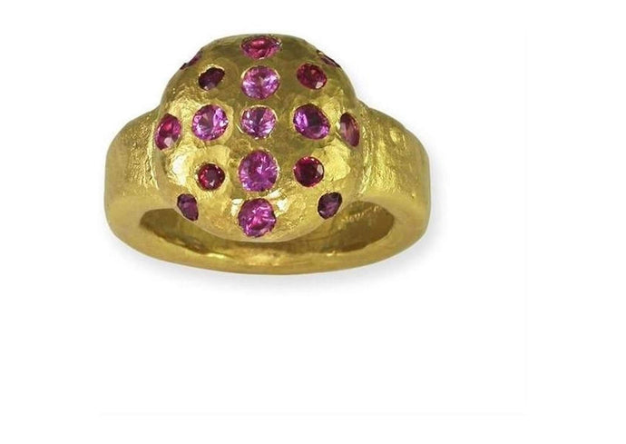 22ct gold Pink Sapphires & Rubies   - Jens Hansen