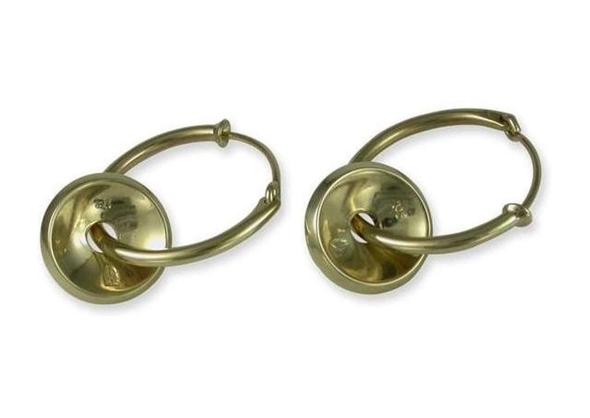 18ct Gold Domed Disc Earrings   - Jens Hansen