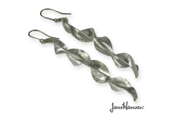 Pure Silver Spring Leaf Earrings   - Jens Hansen