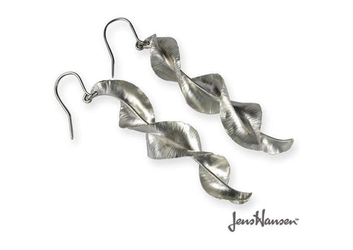 Pure Silver Spring Leaf Earrings   - Jens Hansen