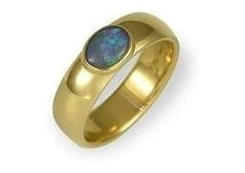 14ct Gold Black Opal Ring.   - Jens Hansen