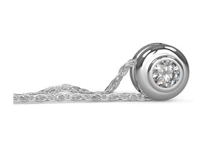 Diamond pendent necklace bezel set in 14ct   - Jens Hansen - 1