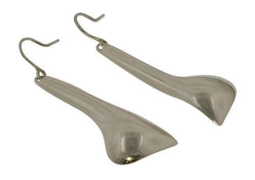 Freeform Shape Sterling Silver Hook Earrings   - Jens Hansen