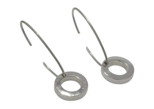 D-Hoop Silver Circle Earrings   - Jens Hansen