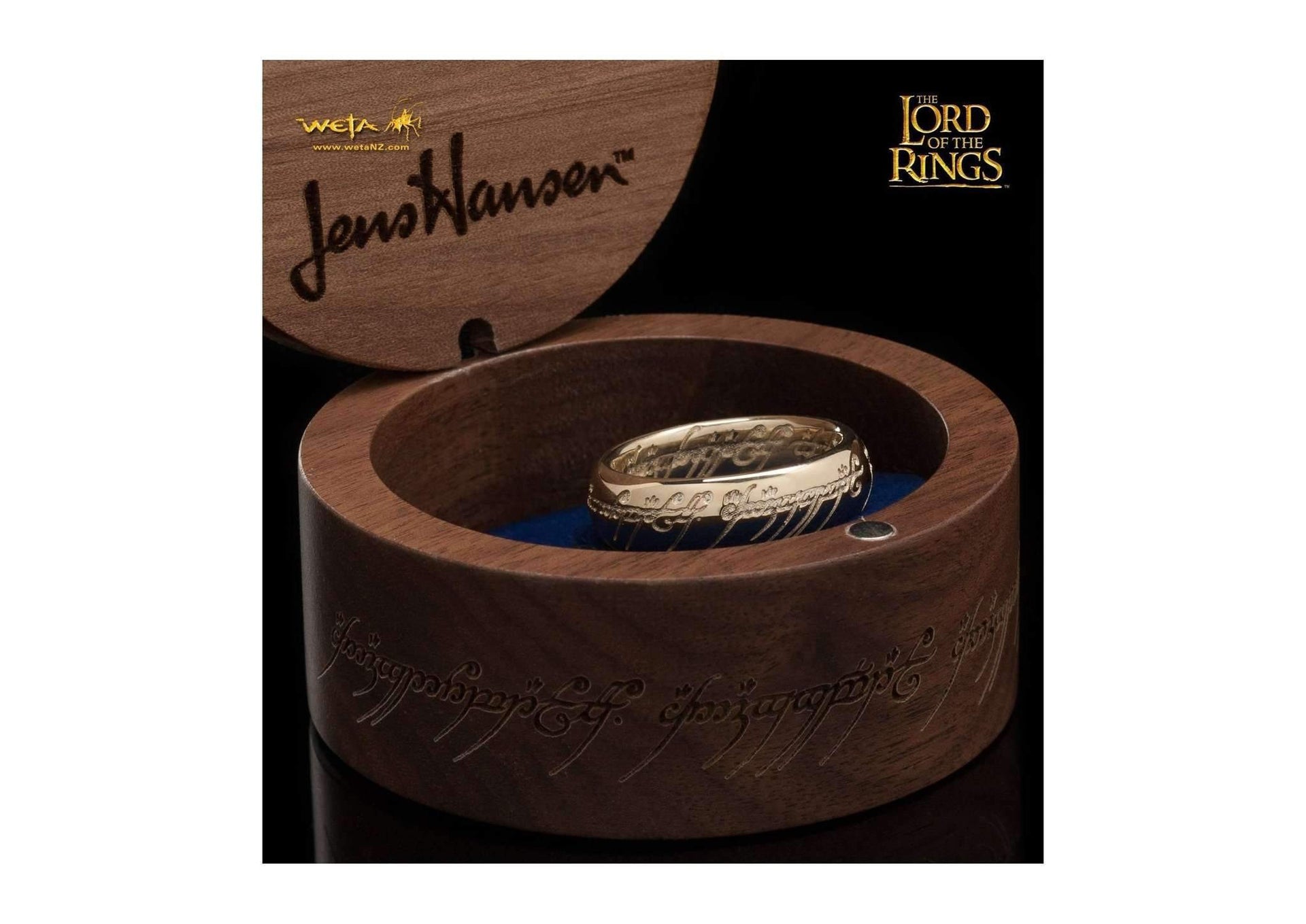 Gollum Ring : The One Ring - 10K Solid Gold (with Elvish Runes)   - Jens Hansen - 1