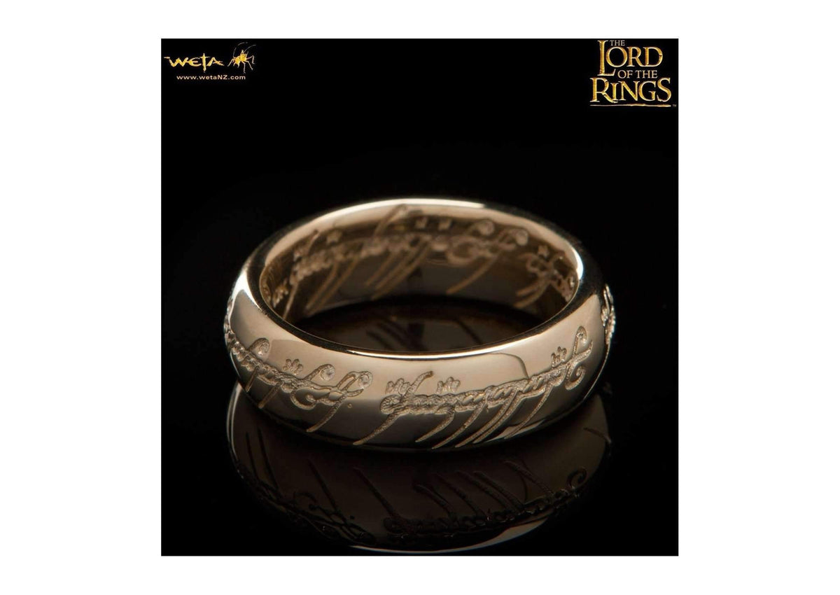 Gollum Ring : The One Ring - 10K Solid Gold (with Elvish Runes)