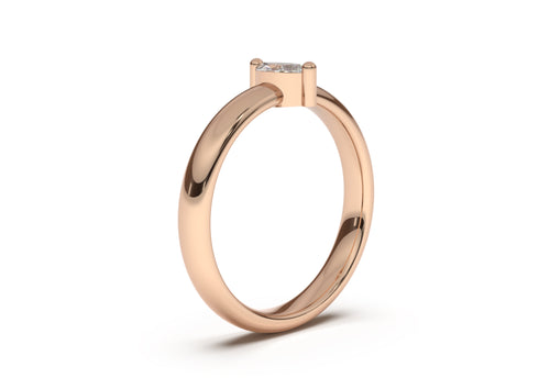 Marquise Classic Slim Engagement Ring, Red Gold