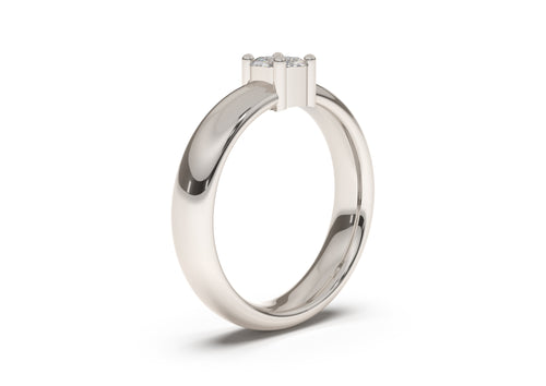 Cushion Classic Engagement Ring, White Gold & Platinum