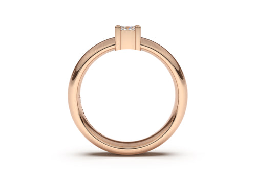 Cushion Classic Engagement Ring, Red Gold