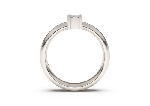 Cushion Classic Engagement Ring, White Gold & Platinum