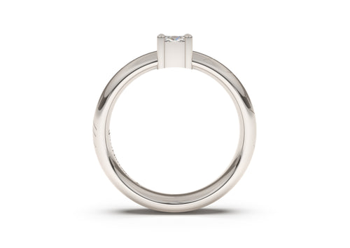 Cushion Classic Elvish Engagement Ring, White Gold & Platinum