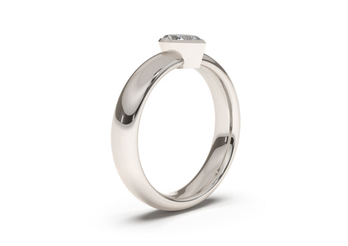 Pear Elegant Engagement Ring, White Gold & Platinum