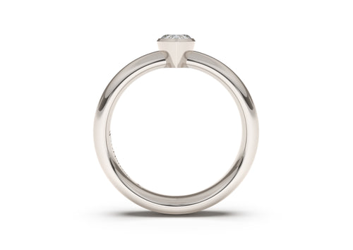 Pear Elegant Engagement Ring, White Gold & Platinum